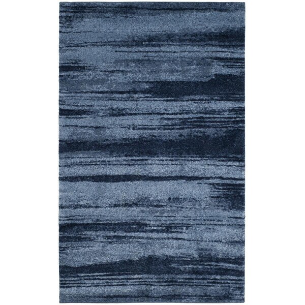 Safavieh Retro Power Loomed Medium Rectangle Rugs, Light Blue and Blue - 5 x 8 ft. RET2693-6065-5 - main